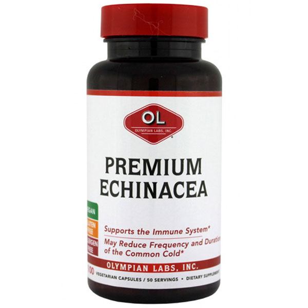 Premium Echinacea 400 mg, 100 Veggie Capsules, Olympian Labs