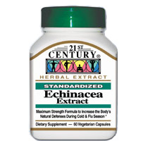 21st Century HealthCare Echinacea Extract 60 Vegetarian Capsules, 21st Century Health Care