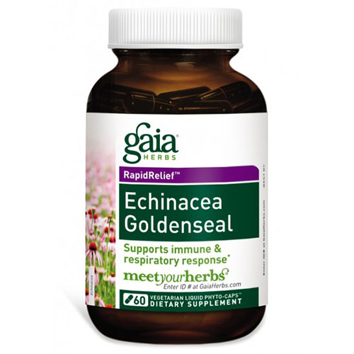 Gaia Herbs Echinacea Goldenseal, 60 Liquid Phyto-Caps, Gaia Herbs