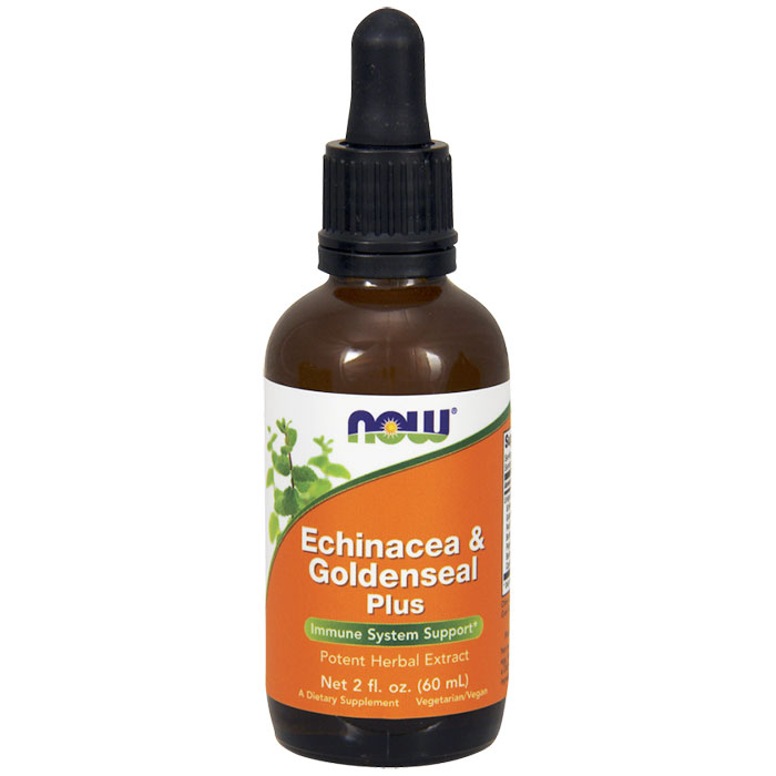 Echinacea Goldenseal Plus Extract Liquid, 2 oz, NOW Foods