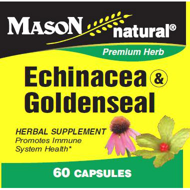 Mason Natural Echinacea & Goldenseal, 60 Capsules, Mason Natural