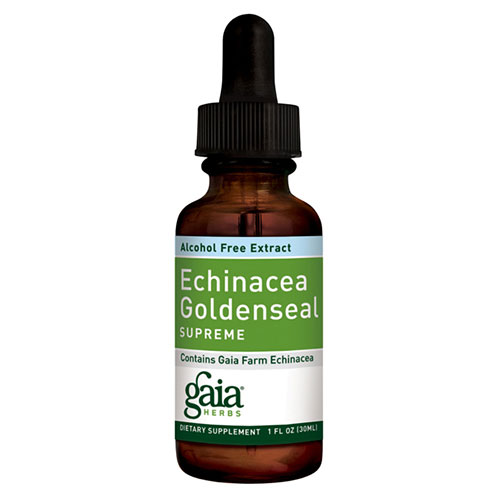 Echinacea Goldenseal Supreme Liquid, Alcohol Free, 1 oz, Gaia Herbs