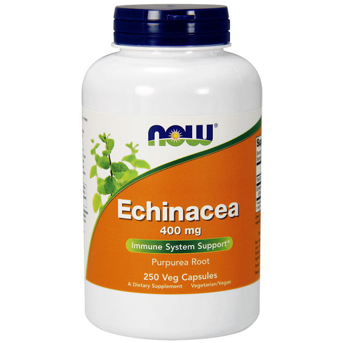 Echinacea Root 400 mg, Value Size, 250 Capsules, NOW Foods