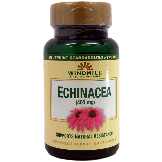 Echinacea Root 400 mg, 60 Capsules, Windmill Health Products