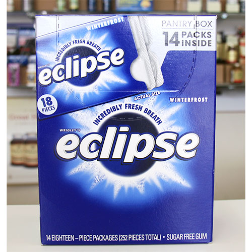 Eclipse Sugar Free Gum, Winterfrost, 18 Pieces x 14 Packs (252 Pieces Total)