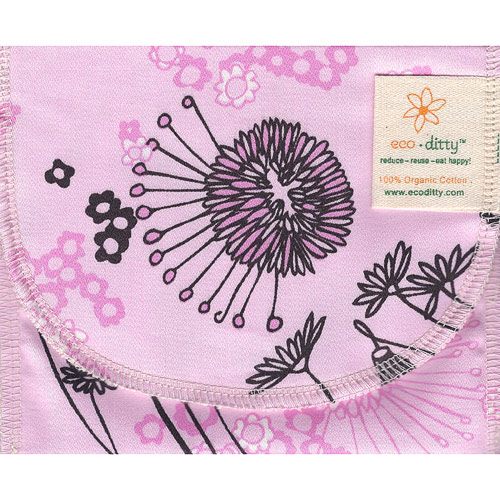 Eco Ditty Snack Ditty Reusable Snack Bag, Fields of Pink