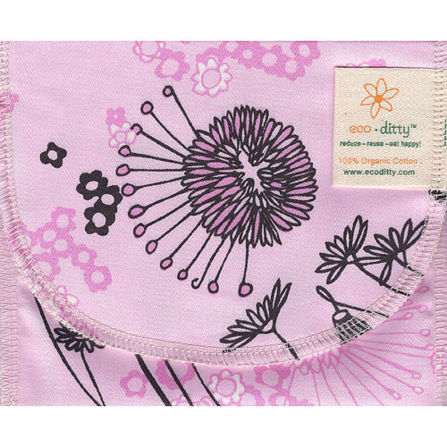Eco Ditty Wich Ditty Reusable Sandwich Bag, Fields of Pink