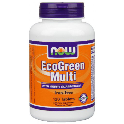 NOW Foods Eco-Green Multiple Vitamins 120 Tabs, NOW Foods