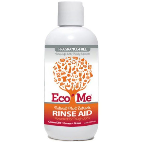 Eco-Me Auto Dish Rinse Aid, Natural Plant Extracts, Fragrance Free, 8 oz