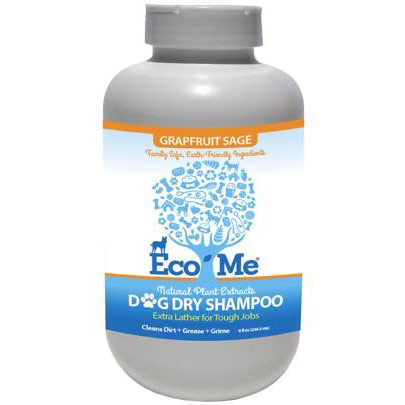 Eco-Me Dog Dry Shampoo Powder, Natural Plant Extracts, Grapefruit Sage, 16 oz