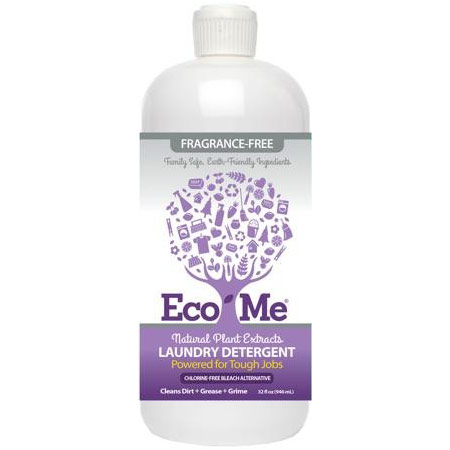 Eco-Me Laundry Detergent, Natural Plant Extracts, Fragrance Free, 32 oz