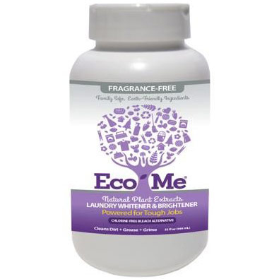 Eco-Me Laundry Whitener Brightener Powder, Natural Plant Extracts, Fragrance Free, 32 oz
