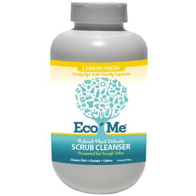 Eco-Me Scrub Cleanser, Natural Plant Extracts, Lemon Fresh, 16 oz