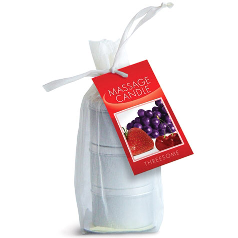 Edible Massage Candle Threesome 3pcs in a Bag, 1 Set, Earthly Body