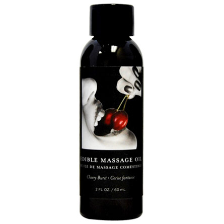 Cherry Edible Massage Oil, 2 oz, Earthly Body