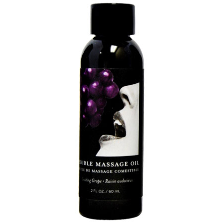 Gushing Grape Edible Massage Oil, 2 oz, Earthly Body