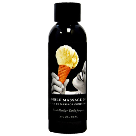 French Vanilla Edible Massage Oil, 2 oz, Earthly Body