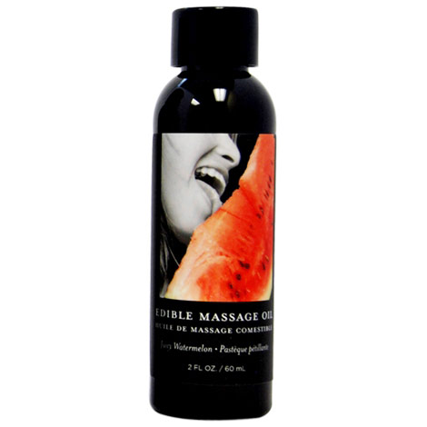 Juicy Watermelon Edible Massage Oil, 2 oz, Earthly Body