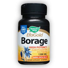 EfaGold Borage Oil 1300 mg, 60 Softgels, Natures Way