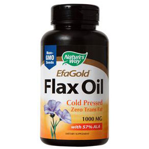 Nature's Way EfaGold Flax Oil 1000 mg, 100 Softgels, Nature's Way