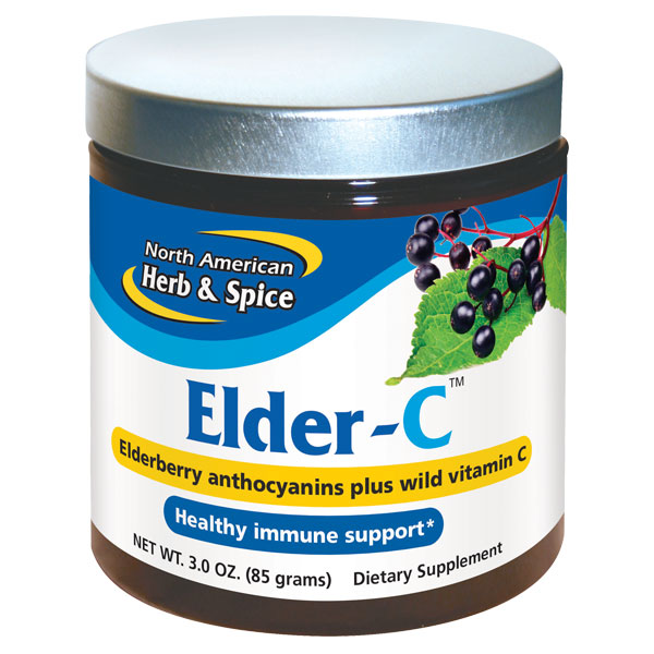 Elder-C Powder, Elderberry Plus Wild Vitamin C, 3 oz, North American Herb & Spice