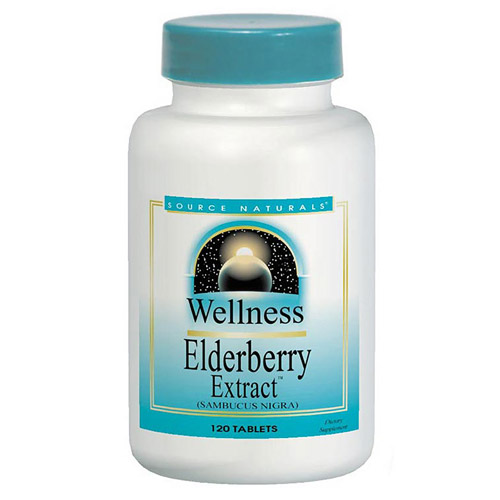 Elderberry Extract (Wellness Elderberry) 500mg 60 tabs from Source Naturals