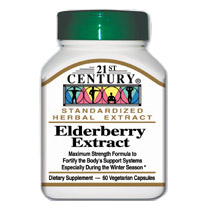 Elderberry Extract 60 Vegetarian Capsules, 21st Century