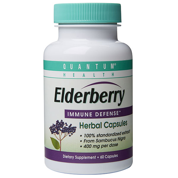 Elderberry Extract Standardized, 60 capsules, Quantum Health