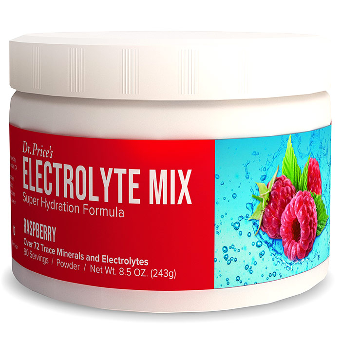 Electrolyte Mix Powder, Raspberry Flavor, 8.5 oz (90 Servings), Dr. Prices Vitamins