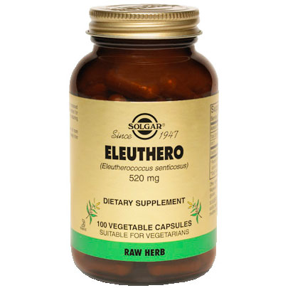 Eleuthero 520 mg, 100 Vegetable Capsules, Solgar