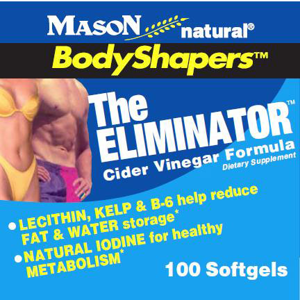 Mason Natural The Eliminator, Cider Vinegar Formula, 100 Softgels, Mason Natural