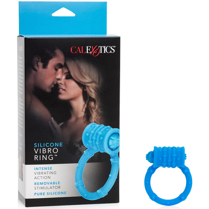 Silicone Vibro Ring, Vibrating Cockring with Clit Stimulator, California Exotic Novelties