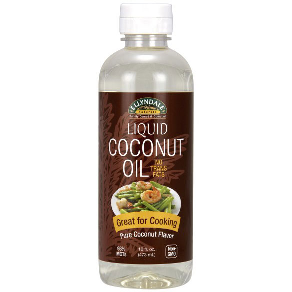 Ellyndale Naturals Liquid Coconut Oil, 16 oz (473 ml) x 6 Bottles, NOW Foods