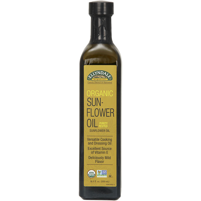 Ellyndale Organics Sunflower Oil, 16.9 oz x 6 Bottles, NOW Foods