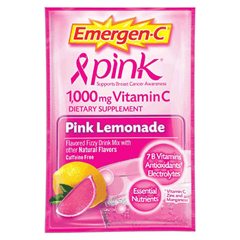 Emergen-C Pink Lemonade Drink Mix, Vitamin C Powder, 30 Packets, Alacer
