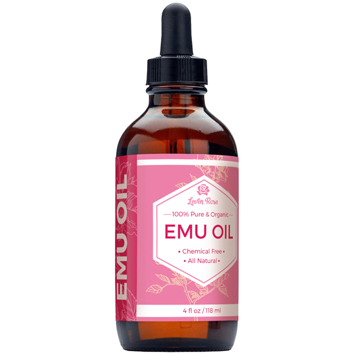 Emu Oil, Pure & Organic, 4 oz, Leven Rose