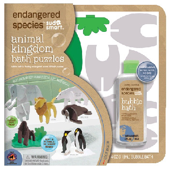 Health Science Labs Endangered Species Animal Kingdom Bath Puzzles Set, 1 Set, Health Science Labs