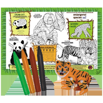 Health Science Labs Endangered Species Eco Doodle Table Top Activity Mat, 1 Set, Health Science Labs