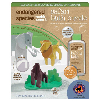Health Science Labs Endangered Species Safari Bath Puzzle Set, 1 Set, Health Science Labs
