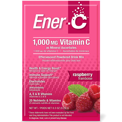 Ener-C Vitamin C Effervescent Powdered Drink Mix, Raspberry, 30 Packets