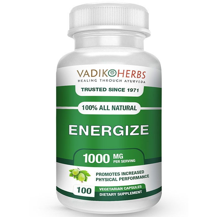 Vadik Herbs (Bazaar of India) Energize, 60 Capsules, Vadik Herbs (Bazaar of India)