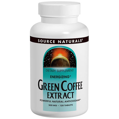 Source Naturals Energizing Green Coffee Extract 500 mg, 120 Tablets, Source Naturals