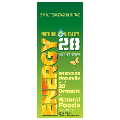 Peter Gillham's Natural Vitality Energy28 Packet, Whole-food Energizer (Energy 28), 15 Nutri Packs, Natural Vitality
