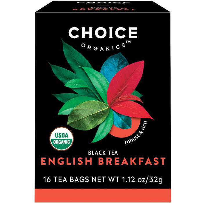 English Breakfast Black Tea, 16 Tea Bags, Choice Organic Teas