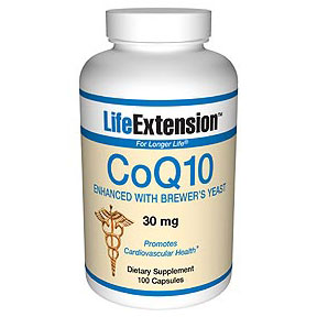 Enhanced Coq10 with Brewers Yeast, 30 mg, 100 Capsules, Life Extension