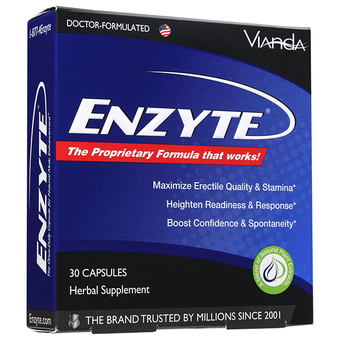 Enzyte Natural Male Enhancement Supplement, 30 Capsules, Vianda
