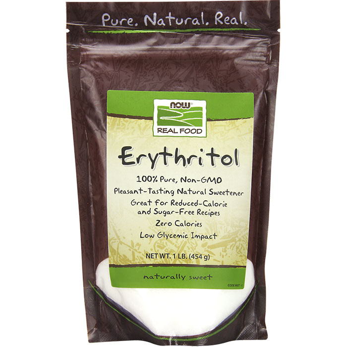 Erythritol Natural Sweetener, 1 lb, NOW Foods