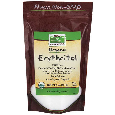 Erythritol Organic, Natural Sweetener, 1 lb, NOW Foods