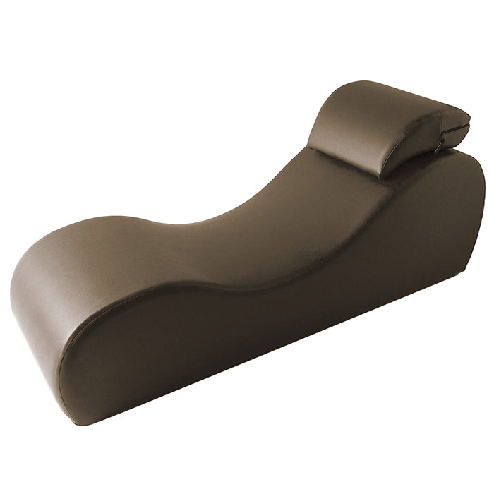 Esse Chaise Sensual Lounge Chair, Vinyl Taupe, Liberator Bedroom Adventure Gear