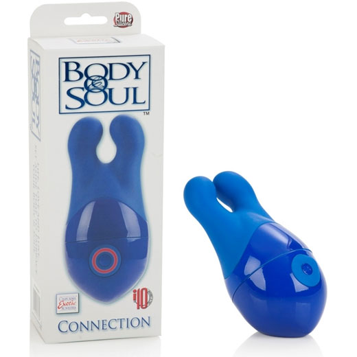 Body & Soul Connection Massager - Blue, Discreet Clitoral Vibrator, California Exotic Novelties